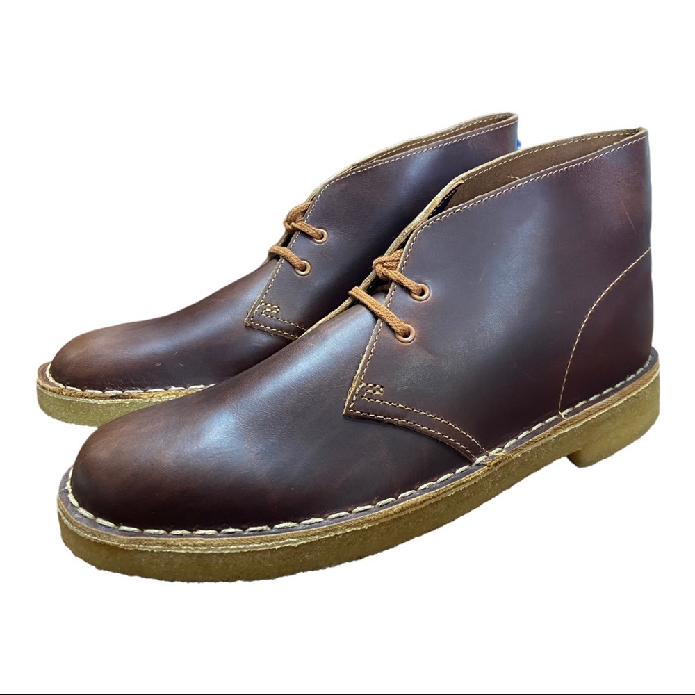 Clarks Desert Boots Brown Leather Size 7M - Picture 8 of 11